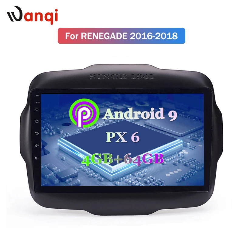 Android 9 0 ips автомобильный dvd для JEEP Renegade радио 2016 2017 мультимедийный плеер gps Радио