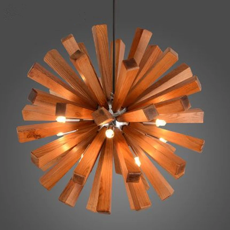 Светодиодный фейерверк взрывобезопасный деревянный подвесной светильник