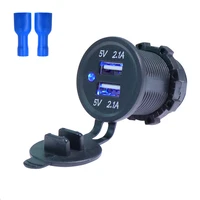 voltage waterproof socket adapter accessories dual usb durable charger power outlet navigation digital display car motorcycle