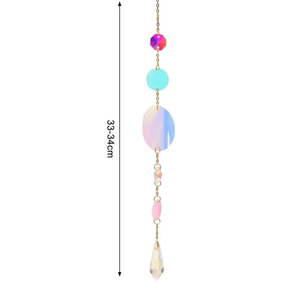 

Natural Crystal Sun Catcher Moonlight Pendant Light Prism Car Hanging Ornament Home Wall Window Hanging Wind Chime Decor