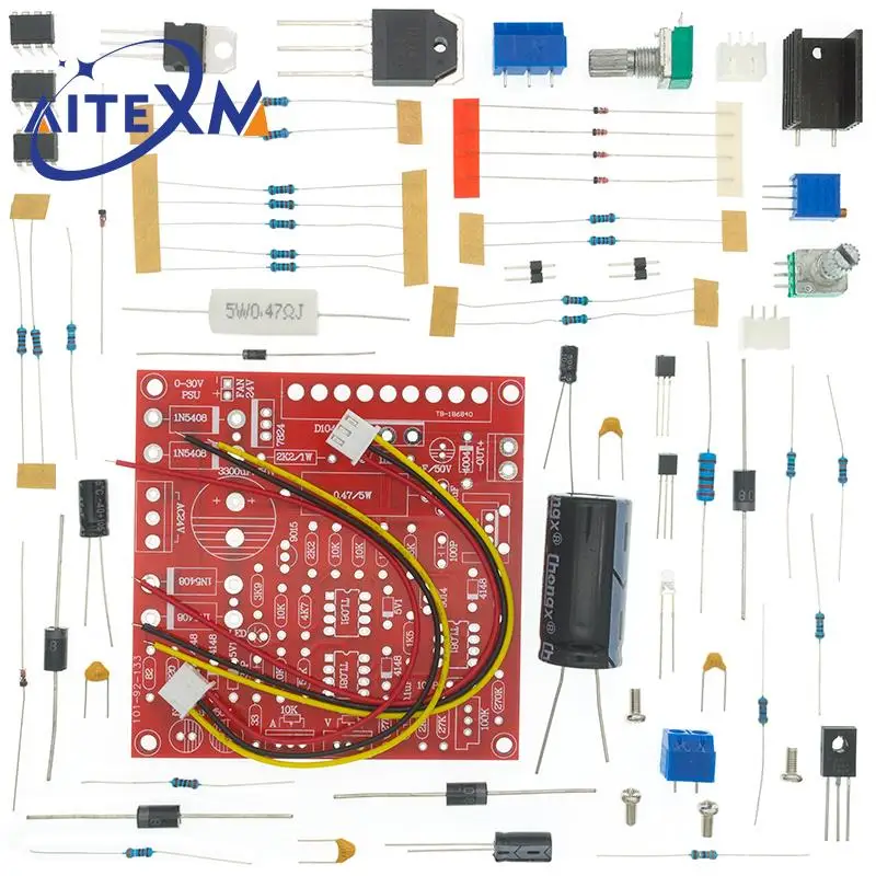 0-30V 2mA-3A DC Regulated Power Supply DIY Kit Continuously Adjustable Current Limiting Protection Voltage Regulator Set | Электронные