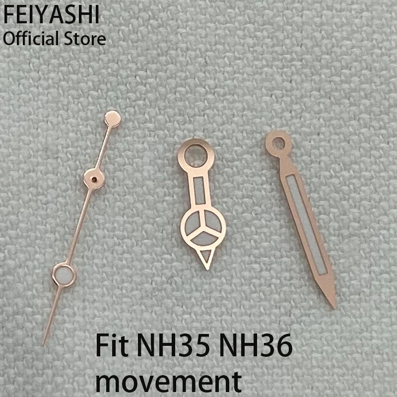 FEIYASHI watch hand green luminous hands accessory parts fit nh35 nh36 Citizen Miyota 8205 8215 821A movement Daytona submariner