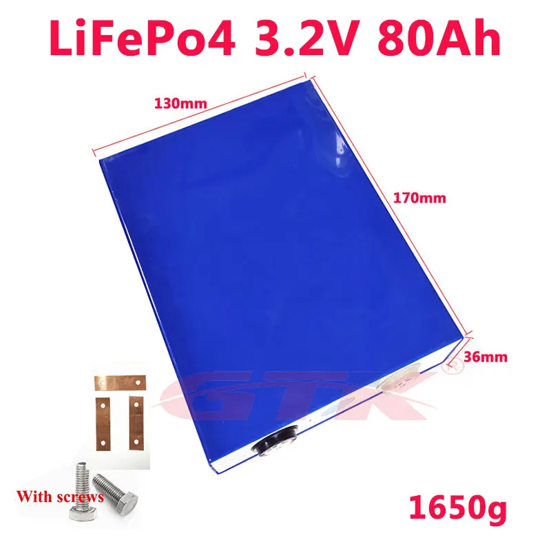 32 шт. абсолютно новый 80Ah lifepo4 3 2 v cell LiFePo4 батарея литиевая Высокая разрядка не 100Ah
