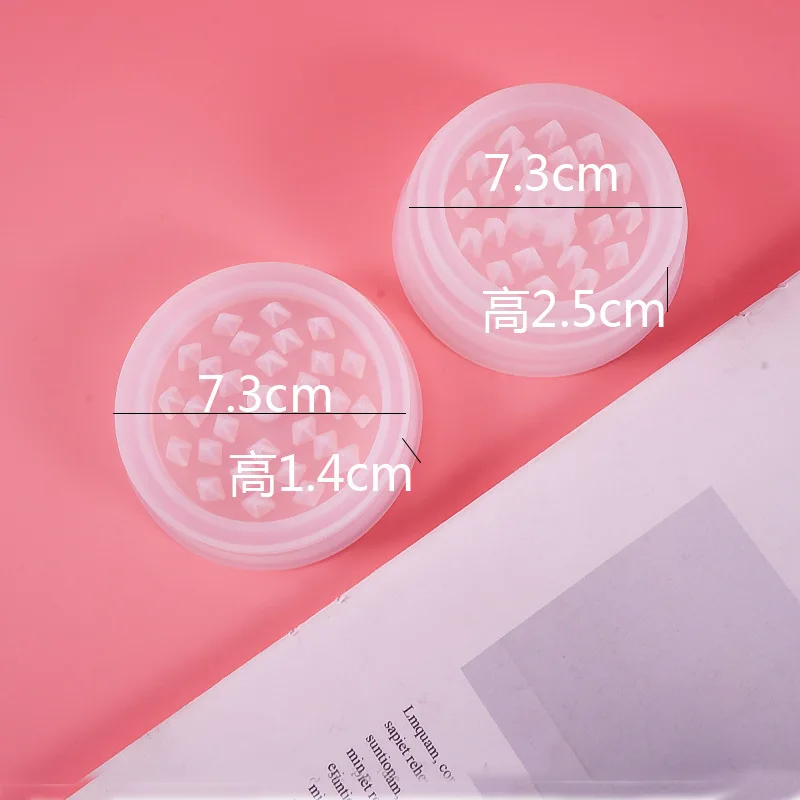 Tobacco Grinder Leaf Herbal Herb Smoke Spice Crusher Silicone Mould DIY Crafts Making Tools Crystal Epoxy Resin Mold | Украшения и