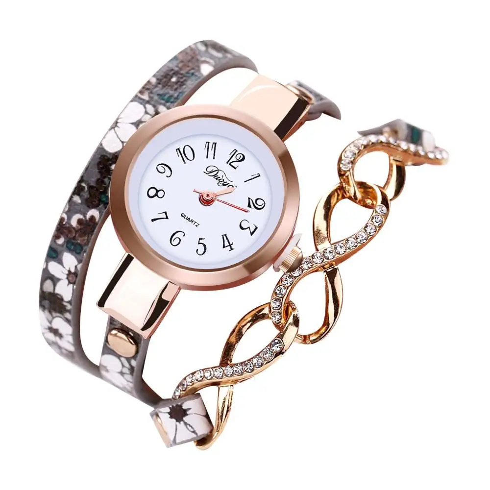 Женские часы с кожаным ремешком простые маленькие изысканным циферблатом в