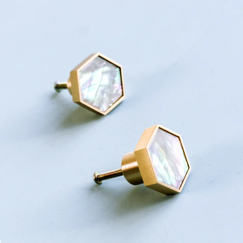 4 шт натуральный корпус + латунные мебельные ручки и для кухонного шкафа