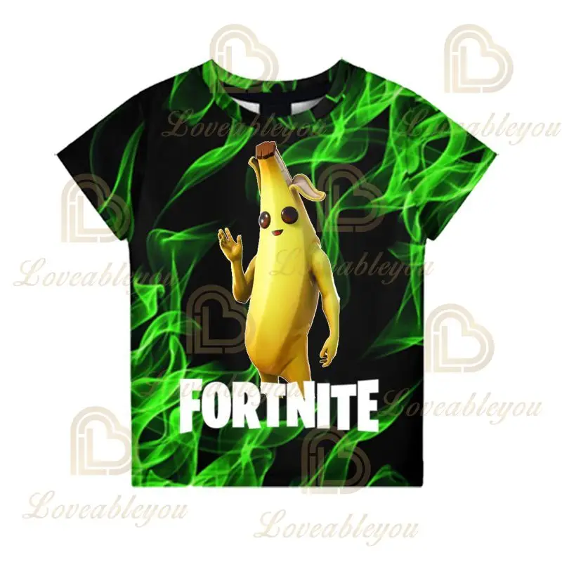 Футболка Fortnite для детей футболка с 3D принтом банан Пейсли мужская женская летние