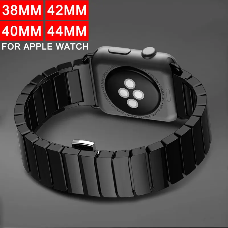 

UTHAI Ceramic Watch Strap for Apple Watch Band 42mm 38mm 1/2/3 Smart Watch Bracelet Ceramic Watchbands for iWatch 5 4 40MM 44MM