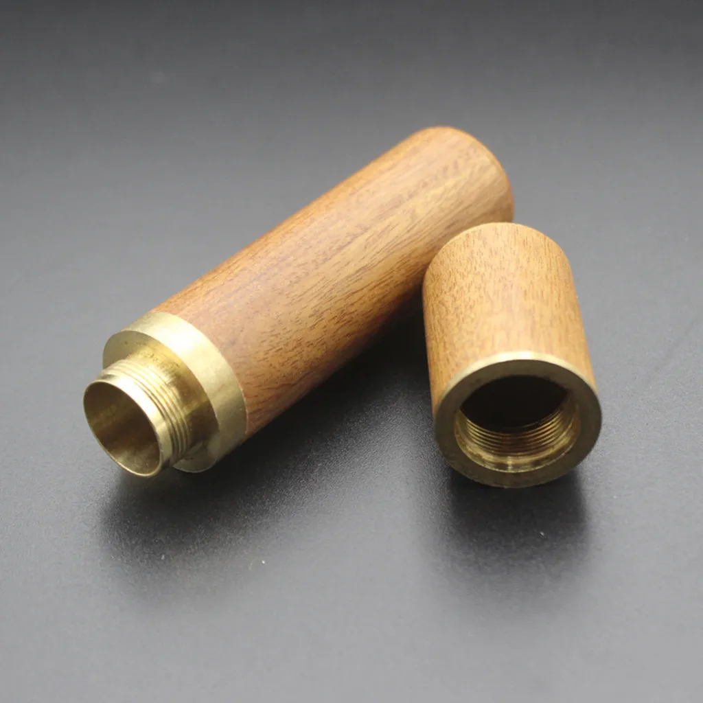 Handmade Leather Tools Production Needle Storage ToolsSandalwood Tube Holder DIY sewing needle storage box | Дом и сад