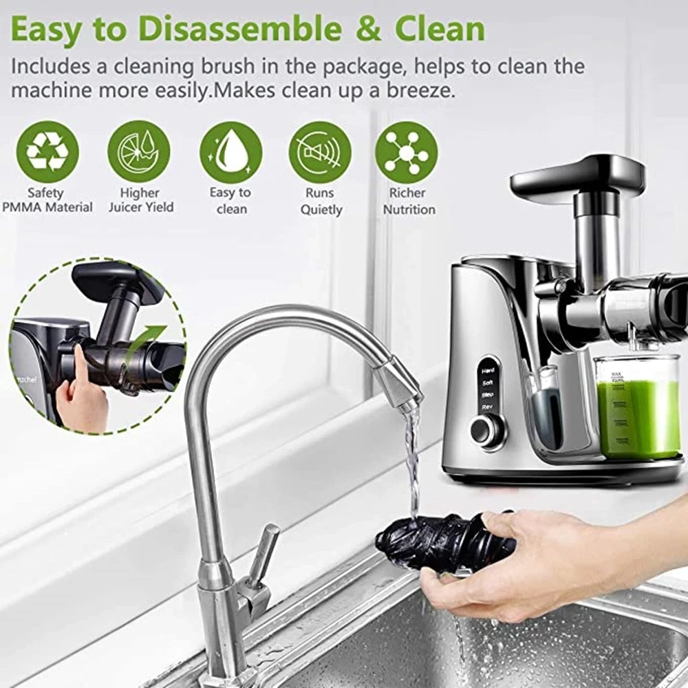 

AMZCHEF Automatic Orange Juicer Slow Jucer Electric Smoothie Blender Juicer Machine Soybean Milk Soybean Grinding Machine Mixer