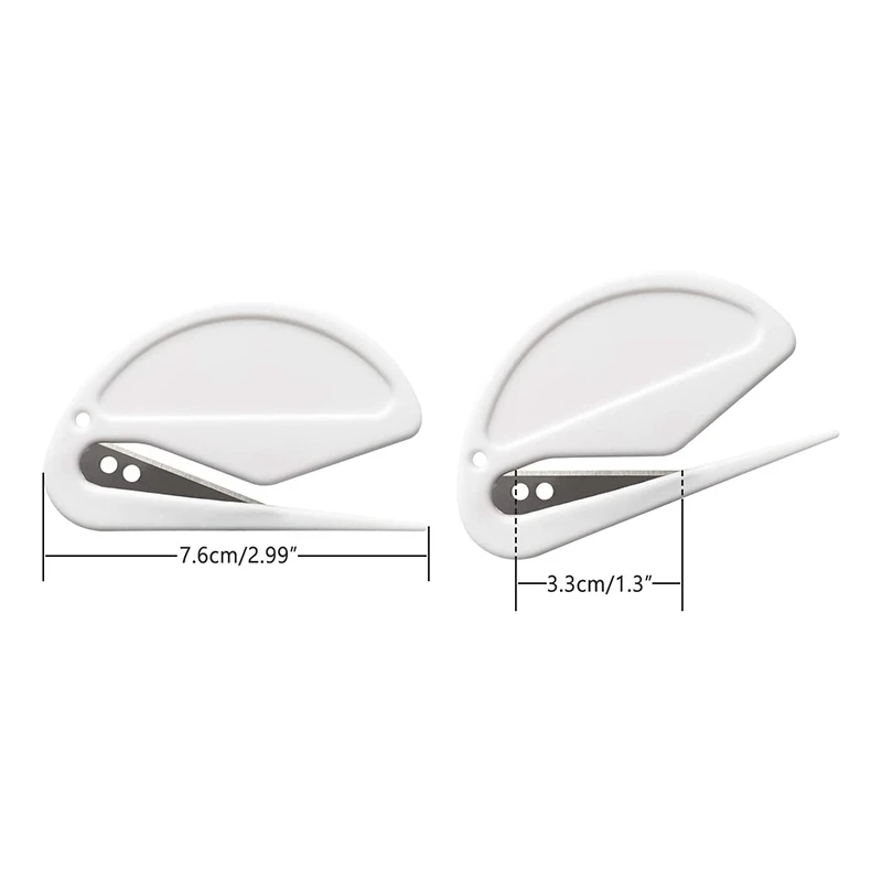 

Paper Cutter, Letter Opener, ABS Envelope Cutter, Mail Letter Opener with Bladed Paper Knife, Three Packs, White