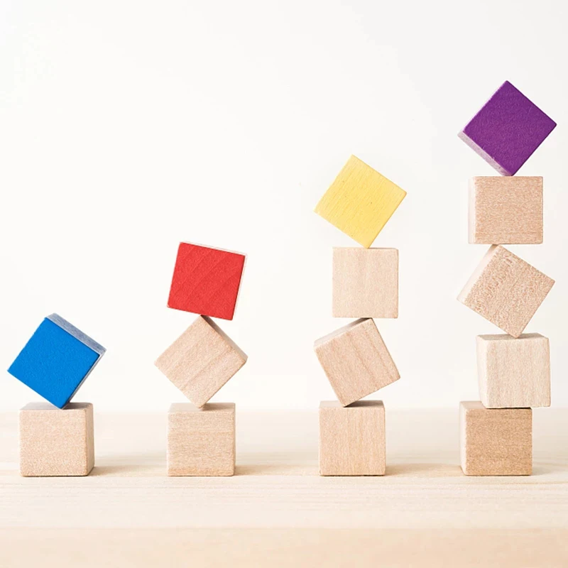 

10Pcs Unfinished Blank Woodwork Mini DIY Wooden Square Blocks 1/1.5/2/2.5/4cm Wood Cubes Math Making Craft DIY Projects Gifts