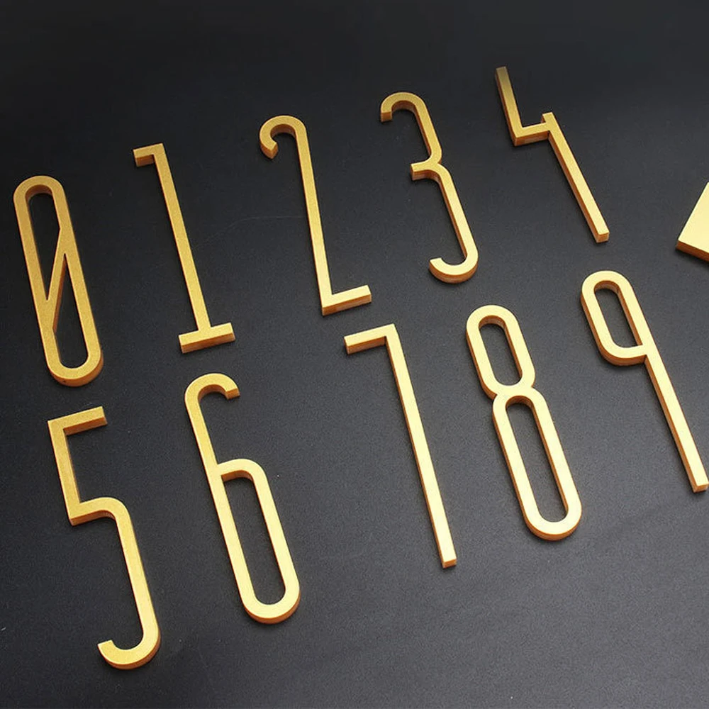 Самоклеящийся большой современный дверной номер 4 дюйма 100 мм для наружного дома