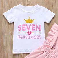 newly childrens tshirt 4 9 years old crown graphics birthday clothing for kids birthday gifts girls t shirt summer tops