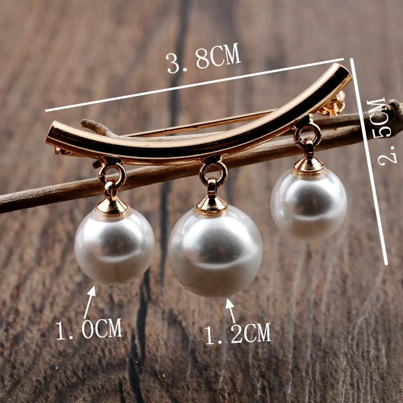 Неподвижная Нескользящая брошь в Корейском стиле простая изогнутая подвесная