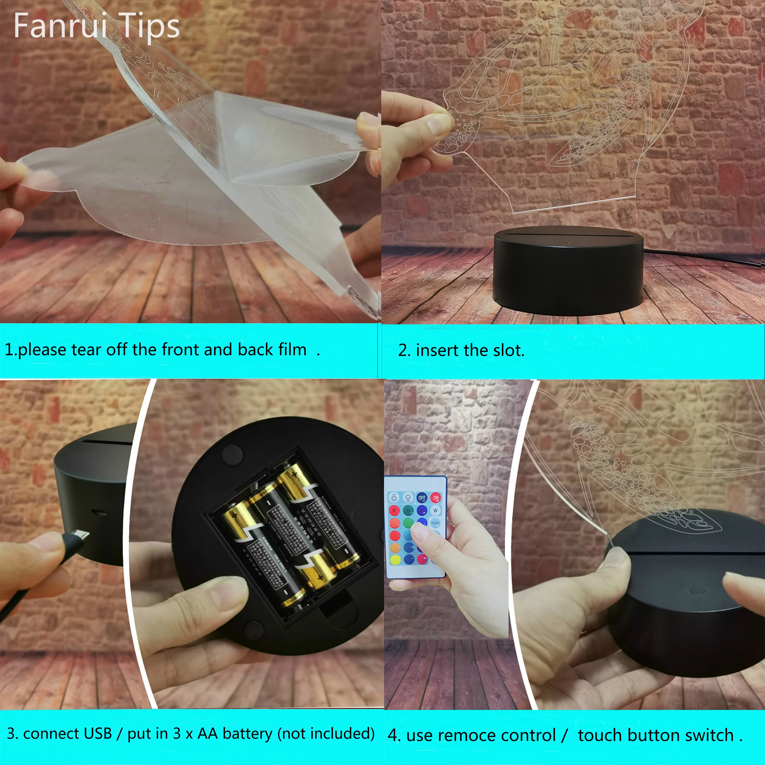 

Monkey D. Luffy Paramount War One Piece Anime Luffy Figure 7 Colors Change USB Battery Night Light for Kids Child Boys Bedroom