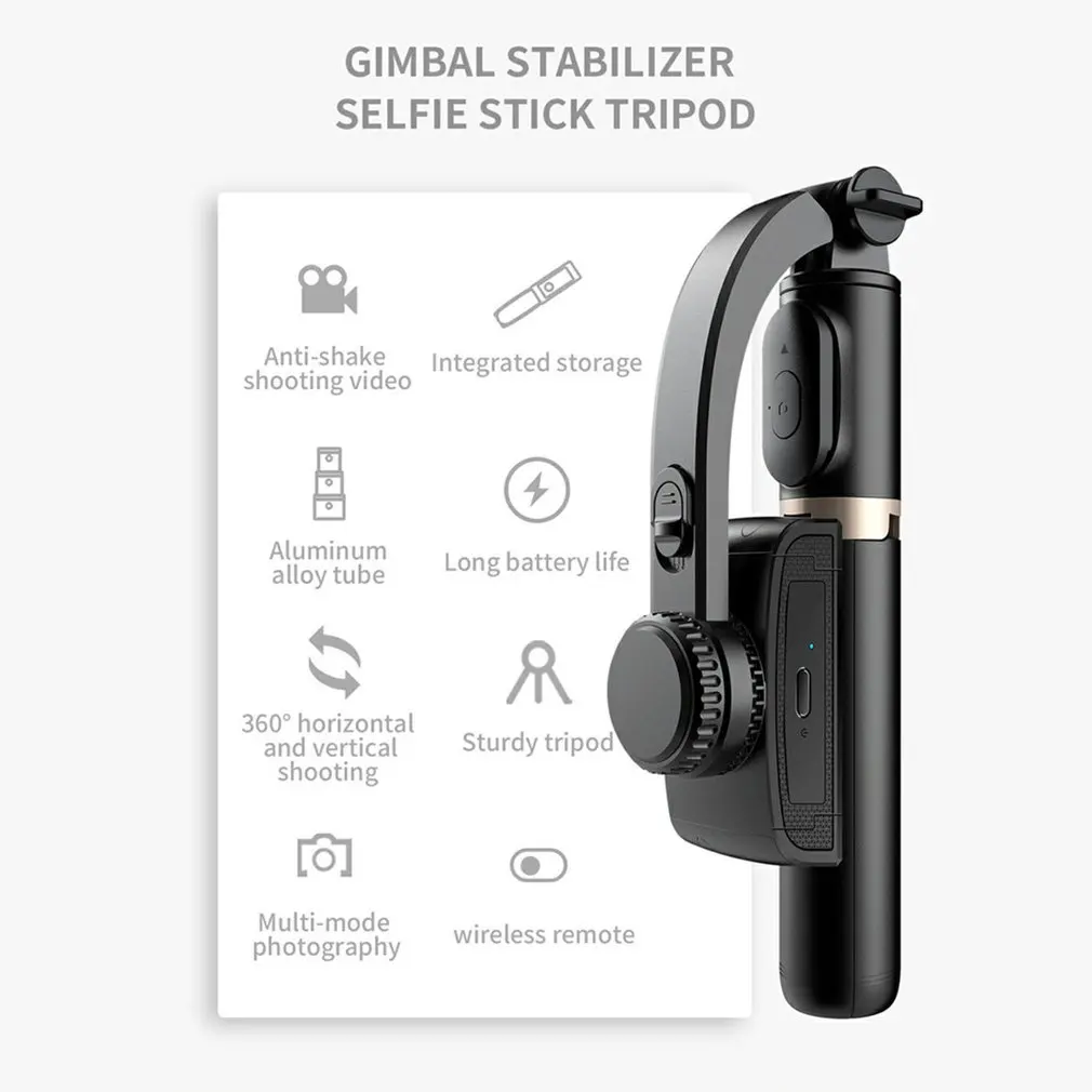 

Bluetooth selfie stick handheld gimbal stabilizer anti-shake selfie stick expandable mini tripod For IOS Android