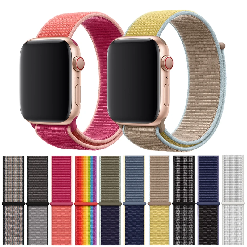 Спортивная петля KeBitt для apple watch 38 мм 42 мм нейлоновый мягкий дышащий для iWatch 5 сменный спортивный ремешок series4 3 2 1 44 мм