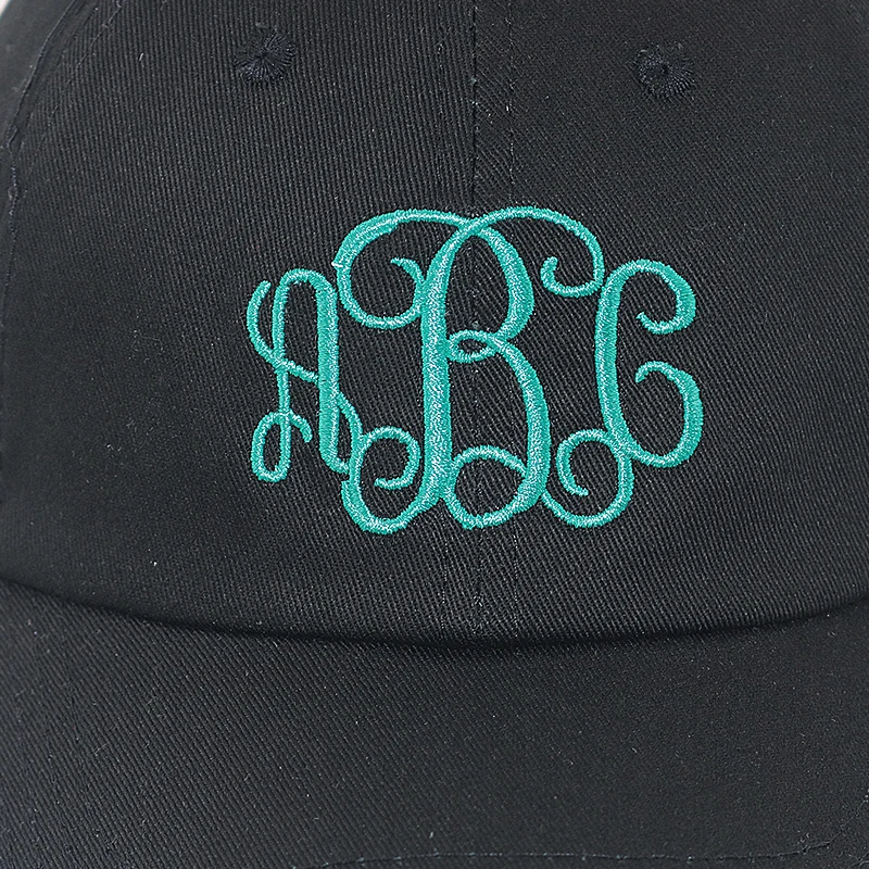 Monogram embroidery strapback baseball cap 100% cotton soft adjustable dad hats men women fashion sports casual caps | Аксессуары для