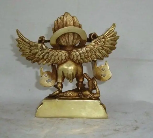 

Chinese Old Tibetan Buddhist brass GARUDA statue bouddha statue decoration brass factory outlets