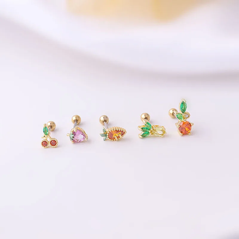 

Серьга-гвоздик из нержавеющей стали для пирсинга завитка ушной раковины, Ювелирное Украшение со звездой, фианитом, для лобы уха, Козелка, вн...