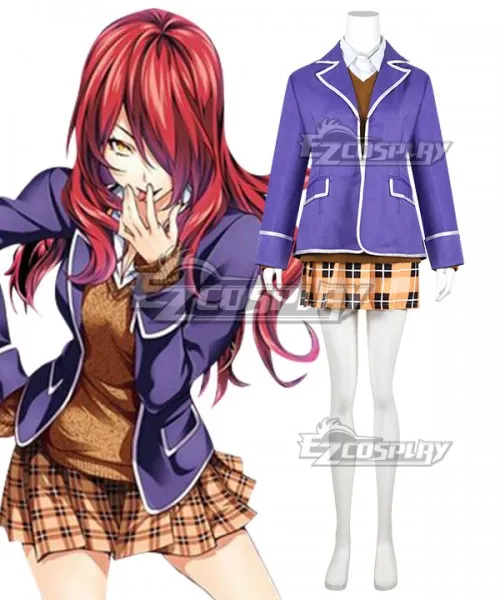 

Униформа для девочек Shokugeki no Soma Ni no Sara 90th Totsuki Generation Rindo Kobayashi, костюм с юбкой для Хэллоуина, костюм для косплея E0