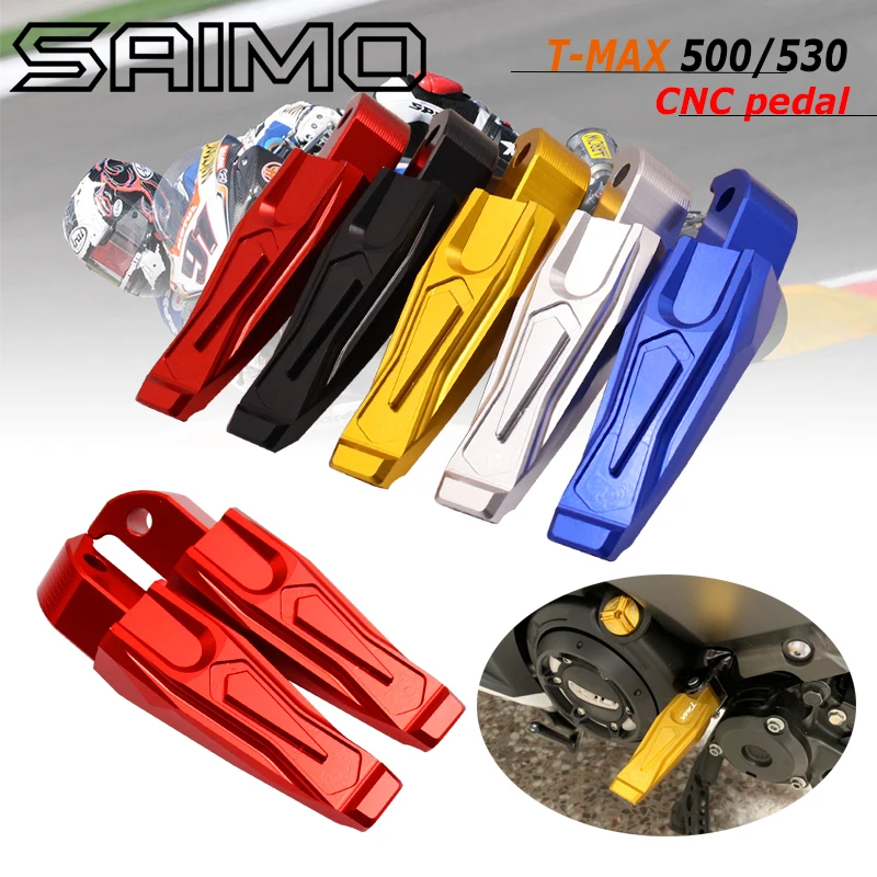 CNC trasero de la motocicleta pie clavijas descansa reposapies para Yamaha TMAX 530/500 XP530 TMAX530 TMAX500|Подставки под ноги| |