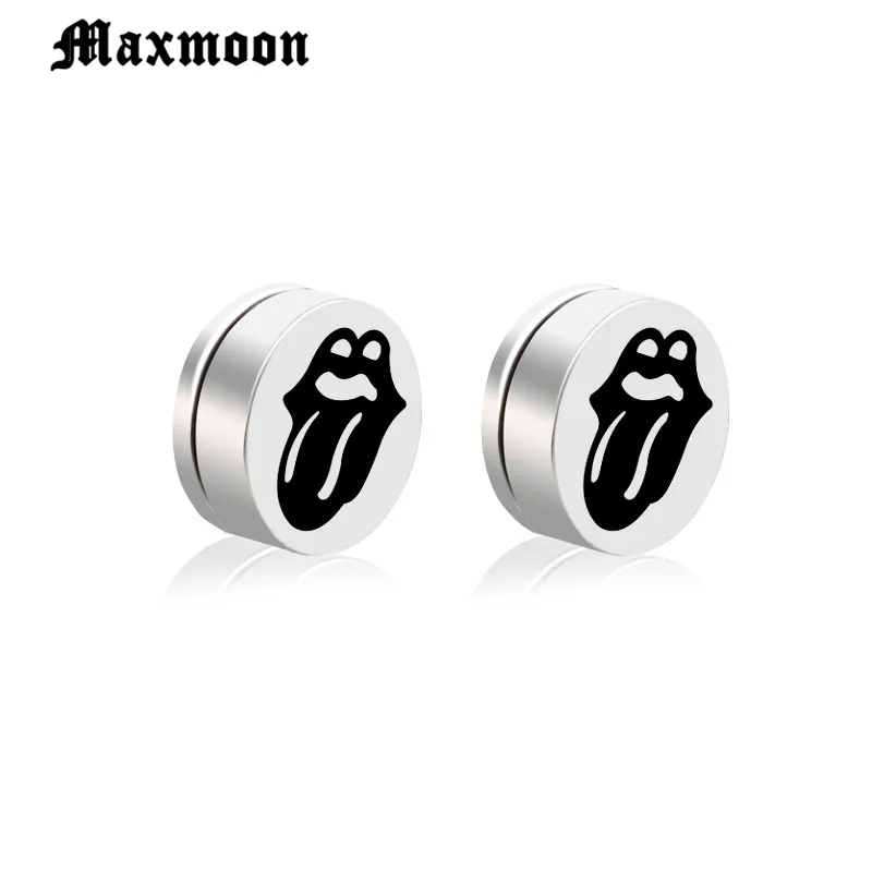 Maxmoon 8 мм мужские серьги набор из нержавеющей стали круг магнитные зажимные
