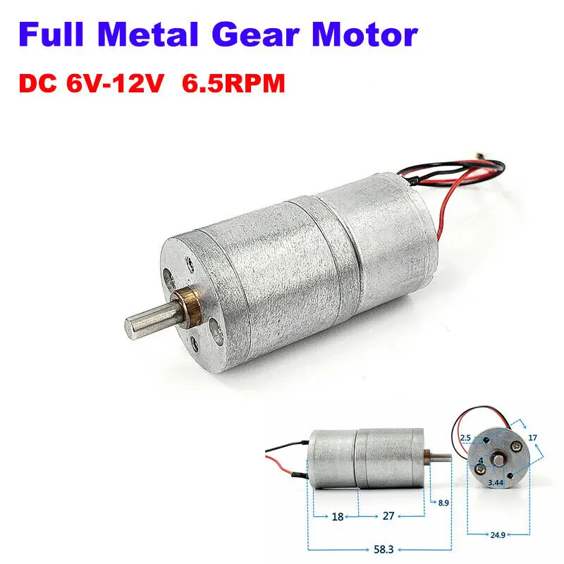 25 мм Микро Металлический Шестерни мотор с источником питания от постоянного тока
