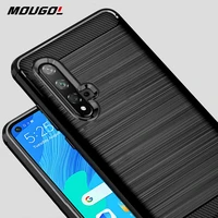 for huawei nova 5t 5 t case flex carbon fiber cover shockproof phone case for nova 5t cover honor 20 bumper protective shell