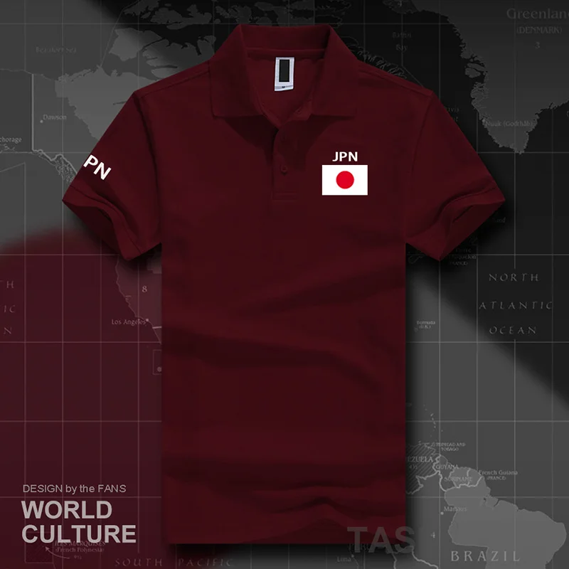 

2021 Japan Nippon polo shirts men short sleeve white brands printed for country cotton nation team flag JPN Japanese country JP