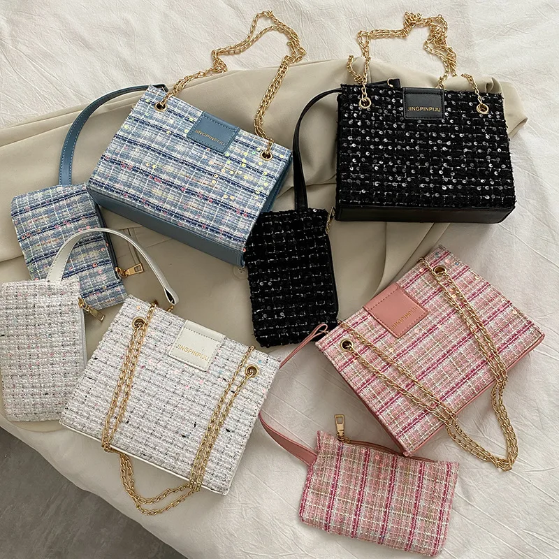 

Large Capacity Bag for Women 2021 New Fashion Shoulder Messenger Bag Sequins Underarm Bag