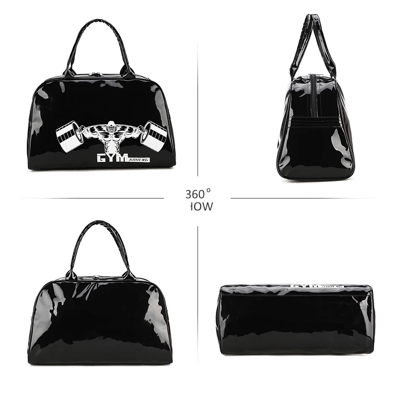 Спортивная сумка кожаная для спортзала водонепроницаемая Большая мужская