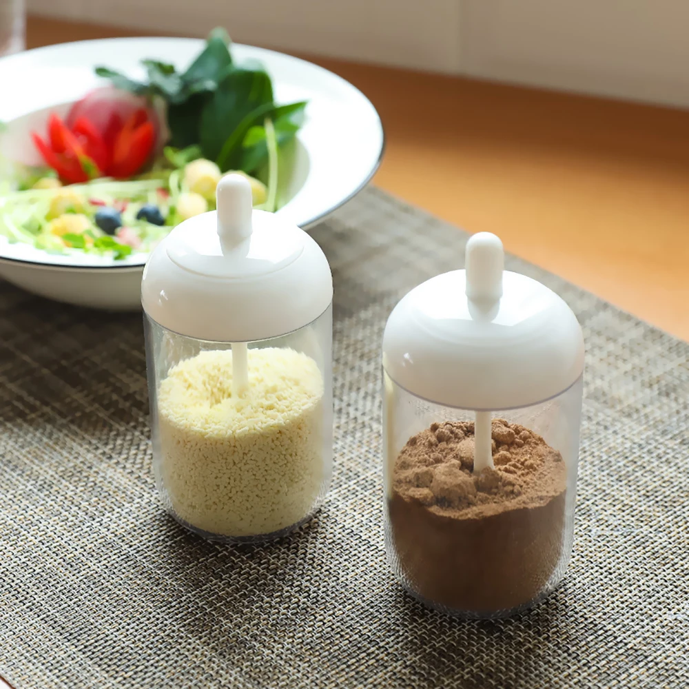 

1 PC Modern Plastic Cruet Seasoning Bottles Barbecue Condiment Jar Spice Pepper Salt Shakers Kitchen Storage Accessories