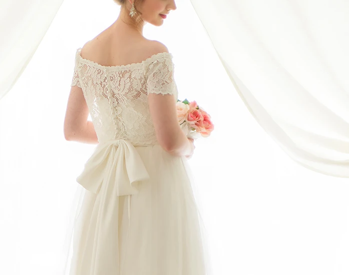 Женский кружевной свадебный болеро с открытыми плечами коротким рукавом и