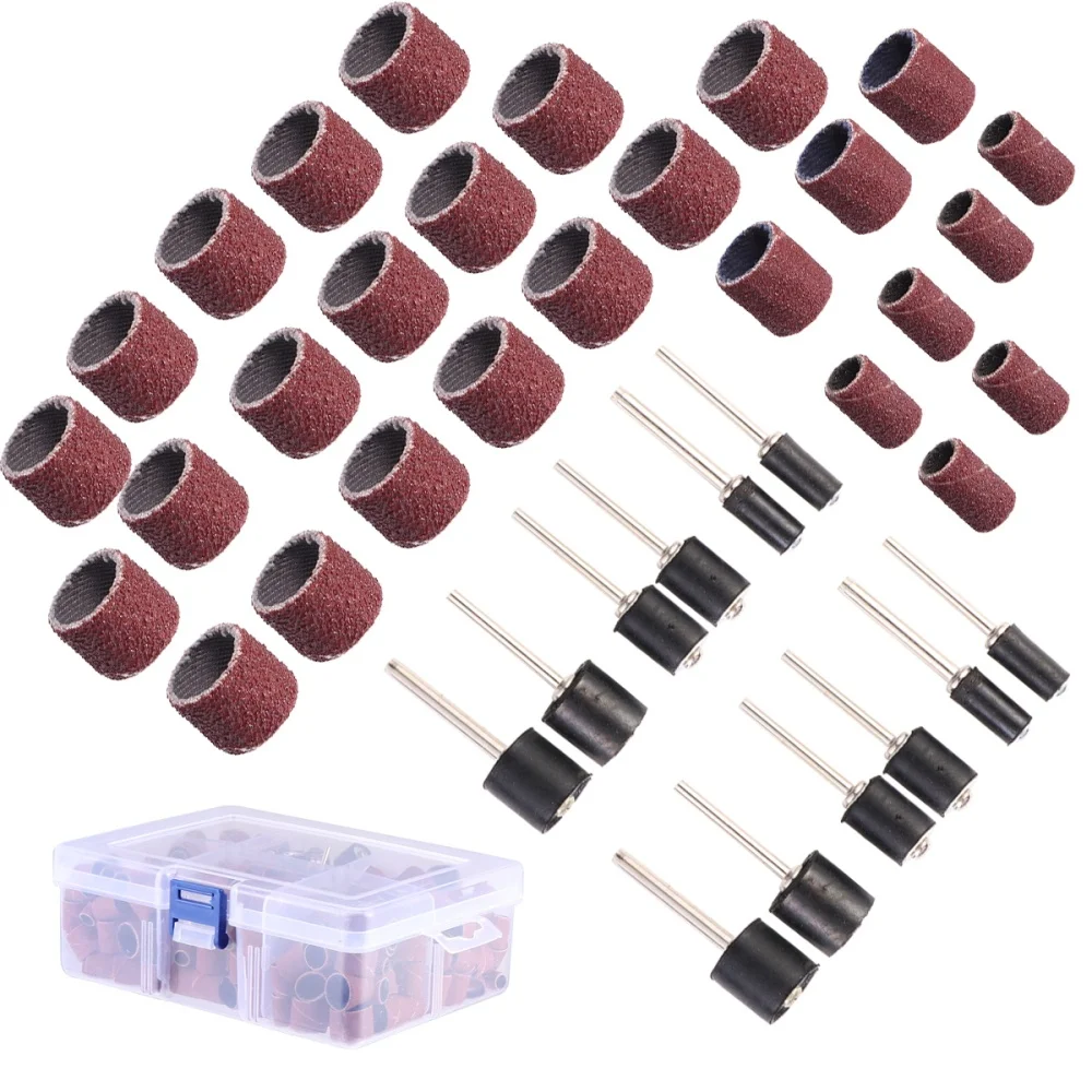 

252pcs Sanding Bands Drum Sleeve Grit Mandrel Rotary Tool Kit Accessories
