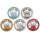 5 шт.лот Лидер продаж 18 мм застежка ювелирные изделия кристалл спасательная собака Лапа Застежка Кнопка браслет подходит для кнопок ювелирные изделия