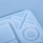 Новая хрустальная деталь, забавная силиконовая форма для игры Tic-Tac-Toe с кабошоном