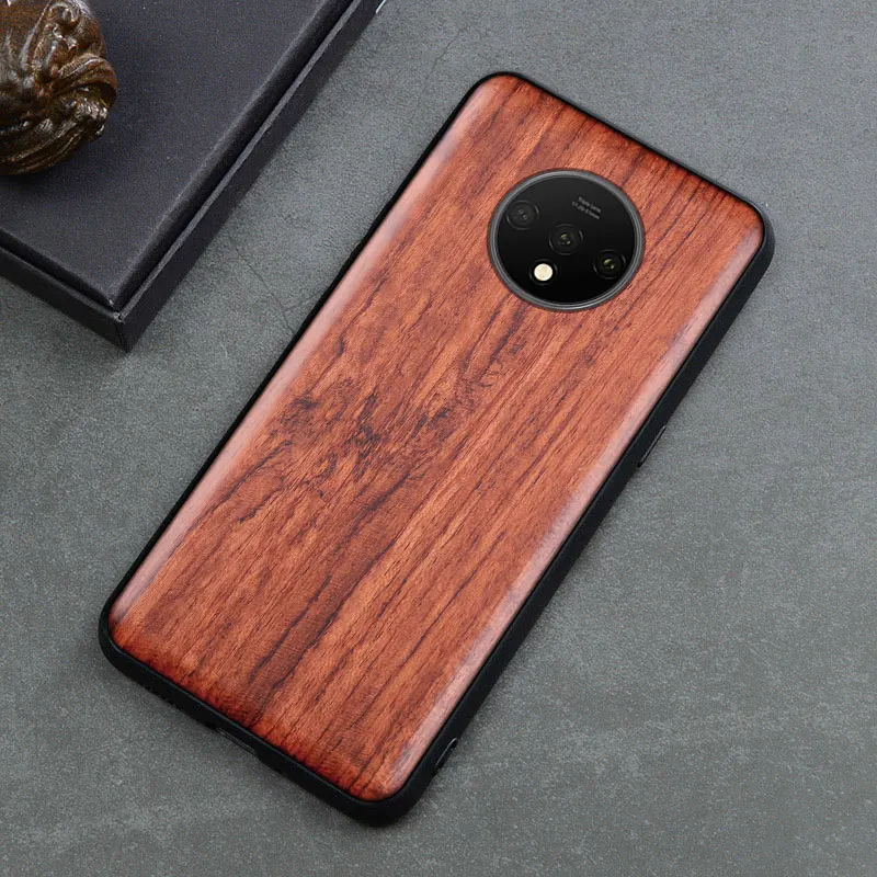3 Резной деревянный ящик для OnePlus 7T One Plus 7T противоударный чехол TPU бампер чехол для OnePlus 7t Pro Чехол деревянная оболочка OnePlus 1+ 7t - Цвет: 3