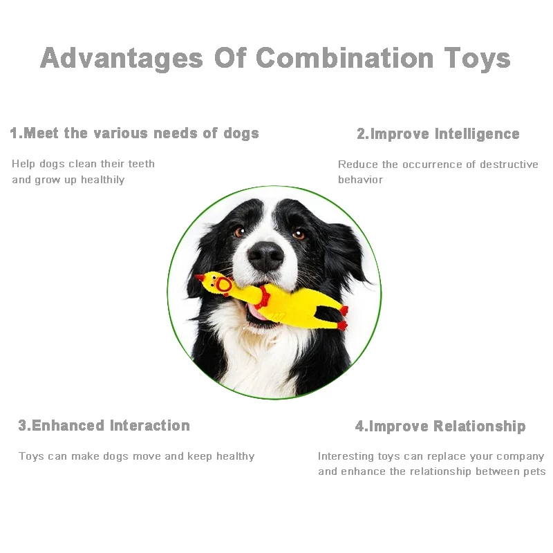 Игрушка для собак 4 шт. набор игрушек домашних животных пищалка плюшевая игрушка