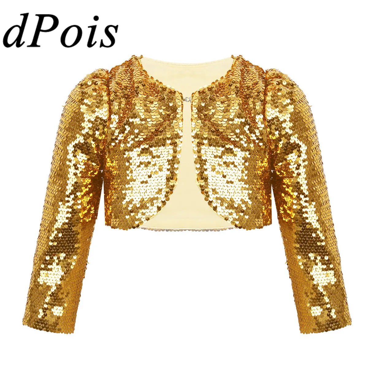 Детский топ с блестящими блестками для девочек современный Топ джазовых танцев