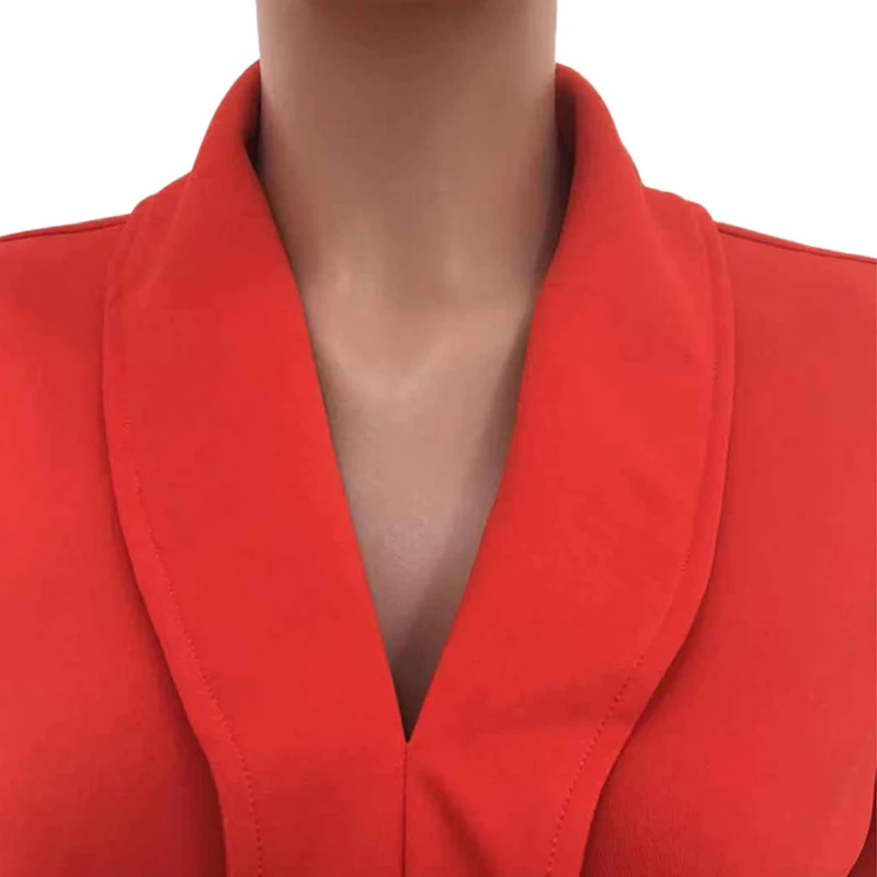 Женское офисное платье в африканском стиле элегантное сексуальное черное с v