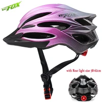 pink cycling bicycle helmet mountain road bike helmets for adult men women bike cap with rear light size 58 62cm