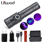 Светодиодный фонарик портативный XHP50 UVA UVC Zoom Lanterna 18650 перезаряжаемая батарея Водонепроницаемая стерилизация лампа маска дезинфекция