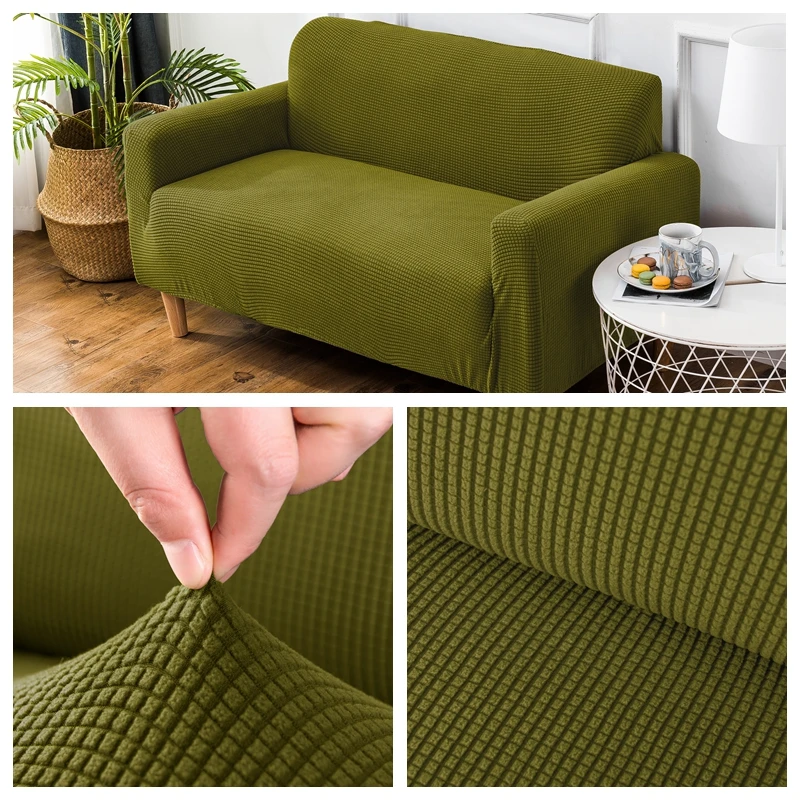 A Эластичный чехол для дивана домашний декор Fundas Sofa Slipover высокое качество Бархатные чехлы для диванов для гостиной твердый секционный чехол для дивана - Цвет: A