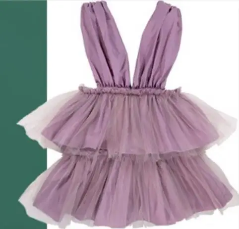 purple skirts Лидер продаж, новая весенне-осенняя черная рубашка для маленьких девочек+ юбка в сеточку, комплект из 2 предметов, Детская Элегантная блузка, юбка, От 3 до 10 лет, ws1060 - Цвет: purple skirts