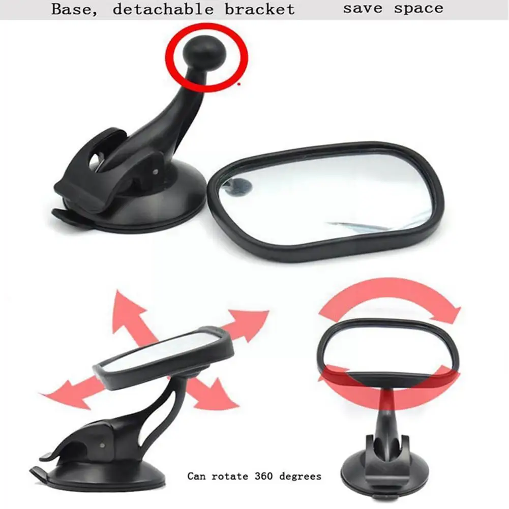 

Stroller Safety Rear View Mirror Rear Space Safety Care Square View Monitor Attachment Child W6A2