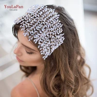 youlapan hp238 luxury crystal bridal tiara wedding hair jewelry golden rhinestone bridal hair accessories wedding headpieces
