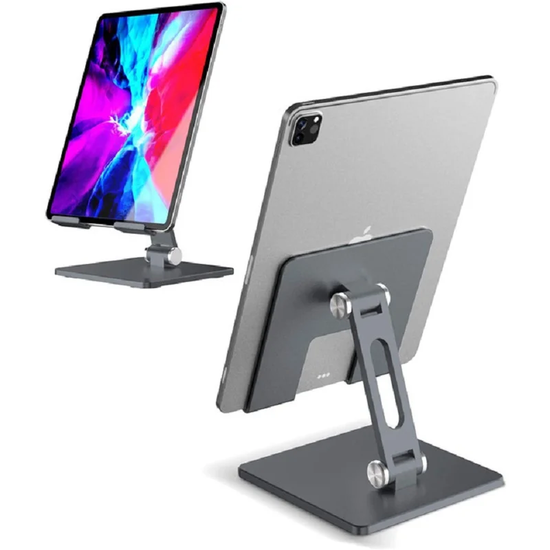 Suporte de Mesa Berço para Ipad Suporte do Telefone Grande Tablet Ajustável Suporte Dobrável Doca Pro 12 11 ar Mini Móvel