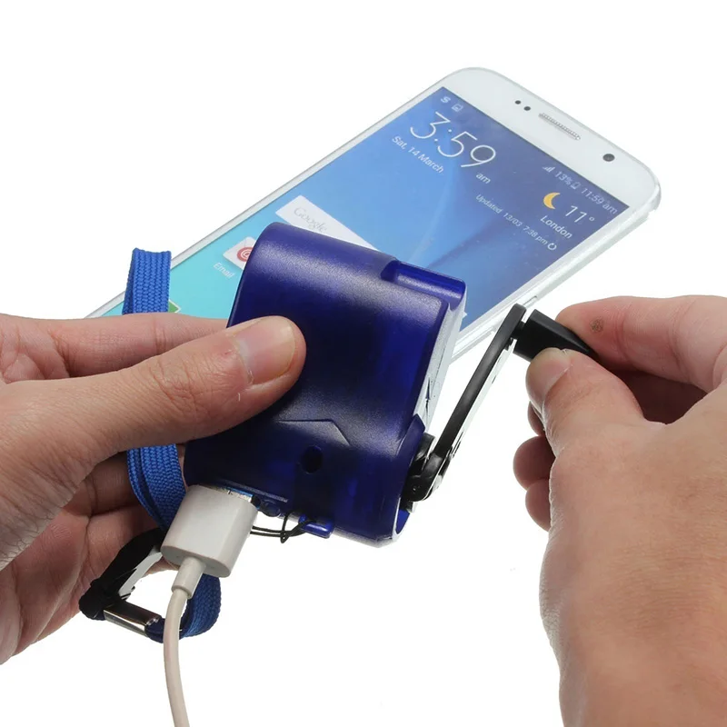 mini charger manual generator portable hand crank wind up usb cell phone emergency charger for outdoor hand winding free global shipping